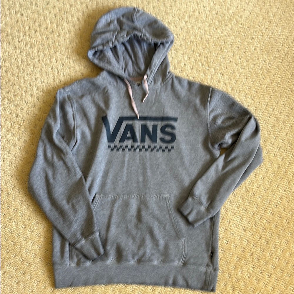 Vans Gray Sweatshirt Hoodie with Bold Logo